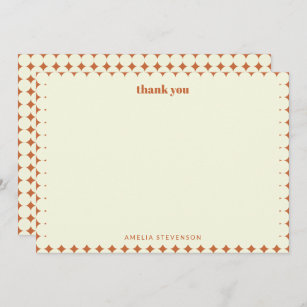 Modern Chic Terracotta Dots Bridal Shower Thank You Card