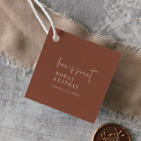 Modern Chic Terracotta Rust Love is Sweet Wedding