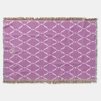 Modern Chic Textured Purple Ikat Chevron Pattern Throw Blanket by TintAndBeyond at Zazzle