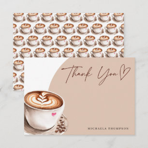 Modern Chic Thank You Coffee Bridal Shower Card