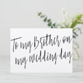 Modern Chic "To my brother on my wedding day" (Standing Front)