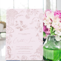 Modern Chic Toile de Jouy Picnic Bridal Shower