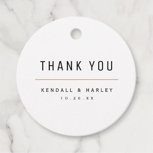 Modern Chic Typography Simple Wedding Favor Tags