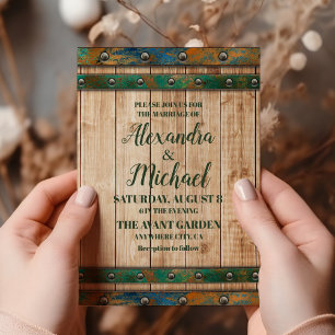 Modern Chic Vineyard Wedding Invitation