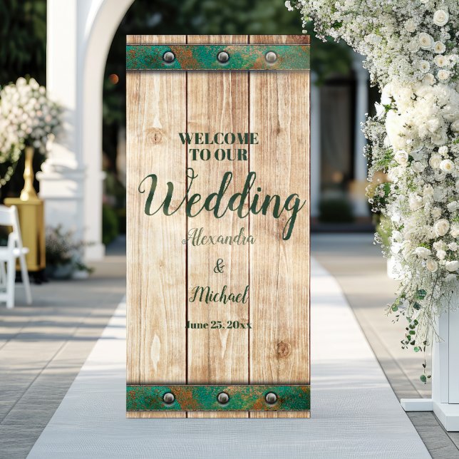 Modern Chic Vineyard Wedding  Retractable Banner (Creator Uploaded)
