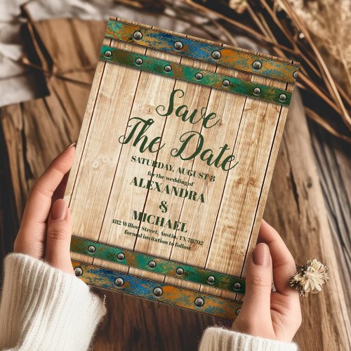 Modern Chic Vineyard Wedding  Save The Date