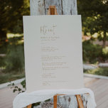 Modern Chic Vintage Gold Let's Eat Wedding Menu Foam Board<br><div class="desc">This modern chic vintage gold let's eat wedding menu foam board sign is perfect for a simple wedding. The neutral boho design features rustic unique and stylish bohemian typography in a minimal gold and ivory cream color. This menu sign can be used for a wedding reception, rehearsal dinner, or any...</div>