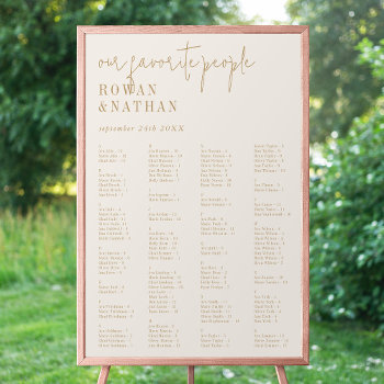 Modern Chic Vintage Gold Printable Seating Chart by FreshAndYummy at Zazzle