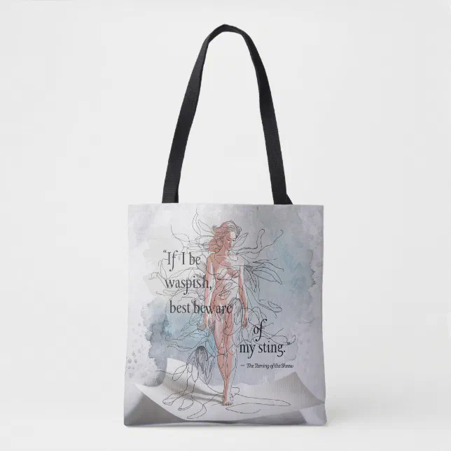 Modern Elegant Shakespeare Tote Bag – Chic Minimalist Design