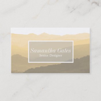Modern & Chic Watercolor Mountain | Business Card by RedefinedDesigns at Zazzle