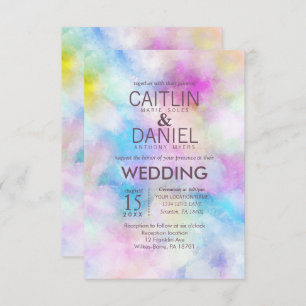 Modern Chic Watercolor Wedding Invitation