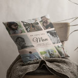 Modern Chic WE LOVE YOU Mom Family Photo Collage Throw Pillow<br><div class="desc">We love you,  Mom: For the Best Mom Ever in your life a modern,  trendy Instagram family photo collage throw pillow with modern script typography and your personal name and message. This is the blush pink version.</div>