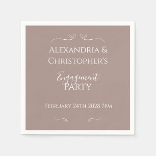 Modern Chic Wedding Engagement Party Napkins