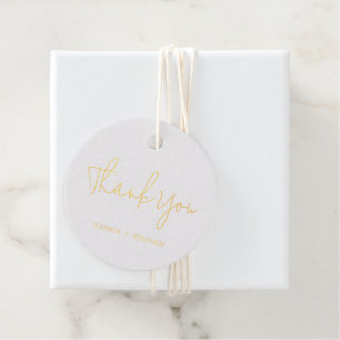 Modern Chic Wedding Foil Favor Tags