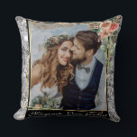 Modern Chic Wedding Love Couple Silver Glitter Throw Pillow<br><div class="desc">Girly Pink Personalized Photo and Name Fleece Blanket</div>