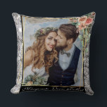 Modern Chic Wedding Love Couple Silver Glitter Throw Pillow<br><div class="desc">Girly Pink Personalized Photo and Name Fleece Blanket</div>