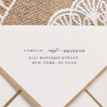 Modern Chic Wedding Return Address Script Self-inking Stamp<br><div class="desc">Chic and modern wedding return address featuring elegant text in lettering and modern script fully customizable.
Press the "personalize" button to replace the template with your information and make it unique!</div>