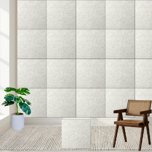 Modern Chic White and Gold Glitter Speckled  Ceramic Tile