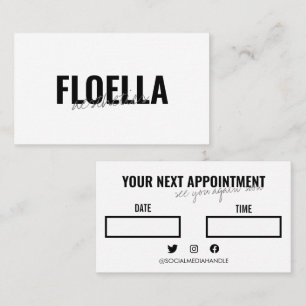 Modern Chic White Hair Stylist Beauty Appointments Business Card