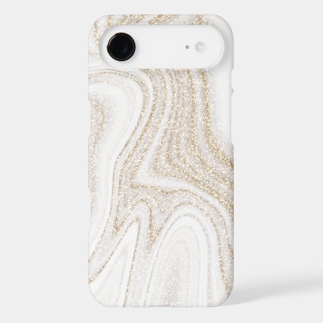 Modern chic white marble gold glitter Case-Mate samsung galaxy case (Back)