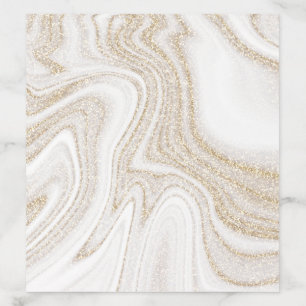 Modern chic white marble gold glitter envelope liner