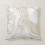 Modern chic white marble gold glitter throw pillow<br><div class="desc">Modern chic white marble gold glitter throw pillow</div>