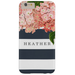 MODERN Chic Wide Stripes Vintage Hydrangea Floral Barely There iPhone 6 Plus Case