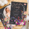 Modern chic wild flowers script photo graduation