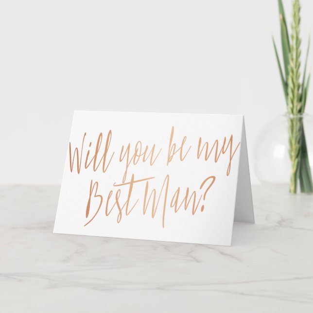 Modern Chic "Will you be my best man" Invitation (Front)