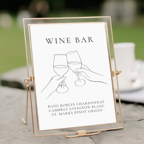Modern Chic Wine Bar Poster