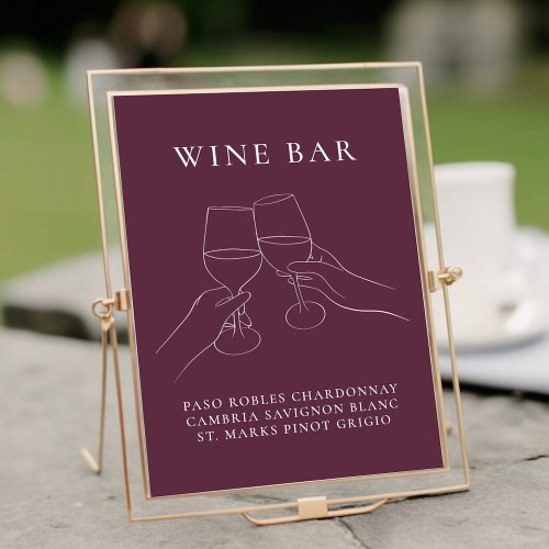 Modern Chic Wine Bar Poster