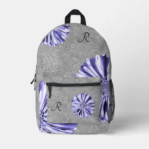 Modern Chic Womens Teens Girls Water Color Flower Printed Backpack