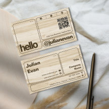 Modern Chic Wooden Grain Bold Typography Hello