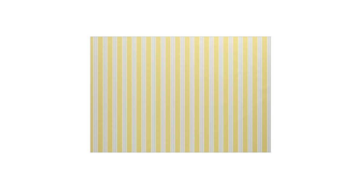 Modern chic yellow and grey stripes fabric | Zazzle