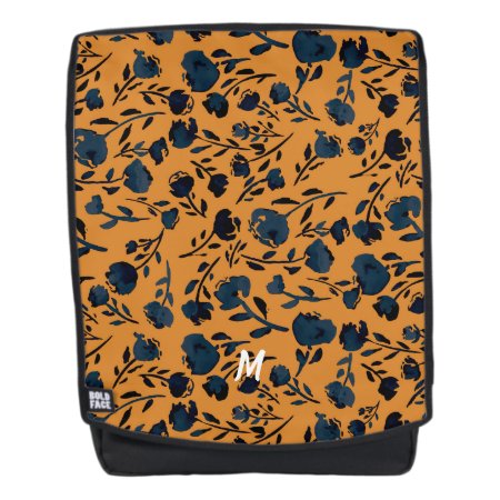 Modern Chic Yellow Mustard Autumn Monogram Backpack
