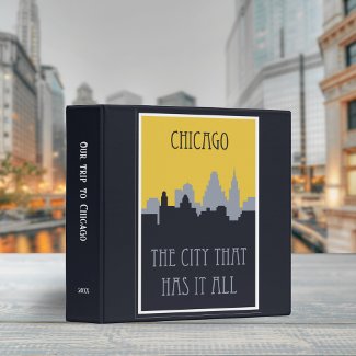 Modern Chicago Illinois Travel Poster Scrapbook 