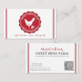 Modern Chicken Eggs Farm QR Code Business Card | Zazzle