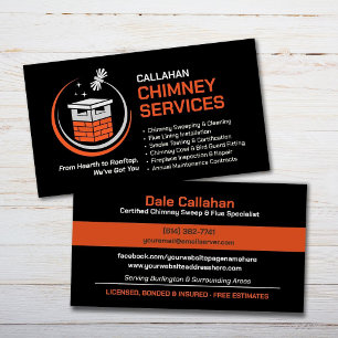 Modern Chimney Sweep & Flue Specialist Business Card