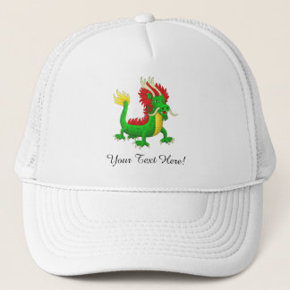 Modern Chinese Azure Dragon Trucker Hat