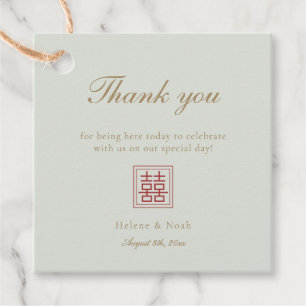 Modern Chinese Minimalist Elegant Olive Favor Tags