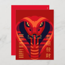 Modern Chinese New Year Snake 2025 VPostC2