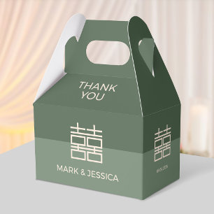 Modern Chinese Wedding Thank You Favor Box