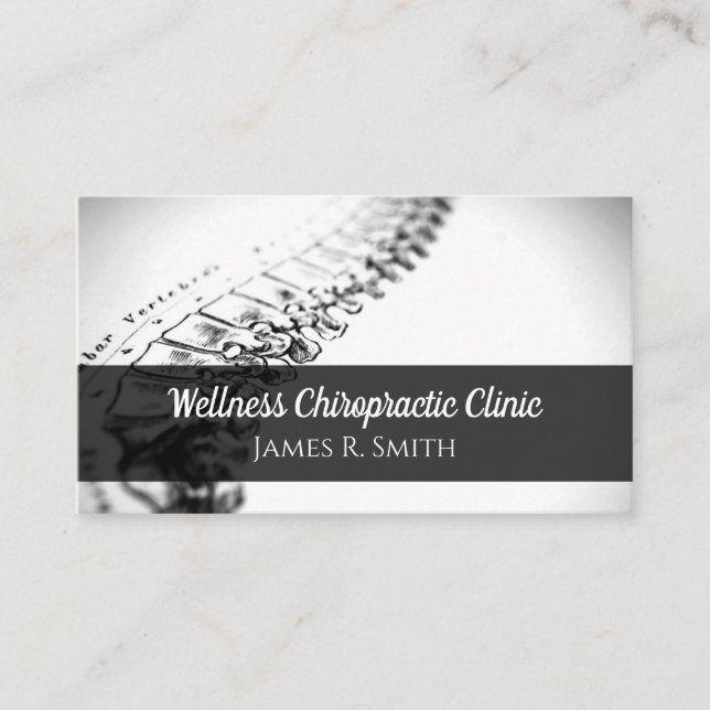 Modern Chiropractic Chiropractor Clinic Health Business Card (Front)