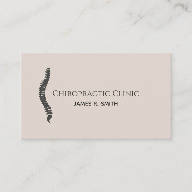 Modern Chiropractic Chiropractor Clinic Health Business Card (Front)