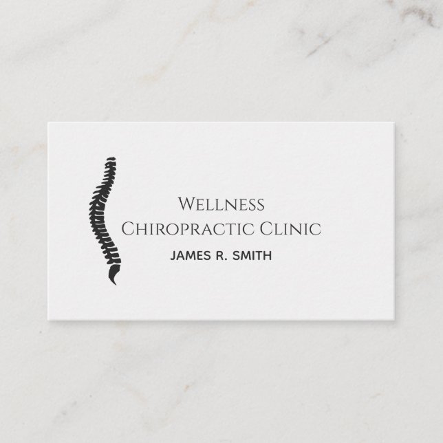 Modern Chiropractic Chiropractor Clinic Health Business Card (Front)