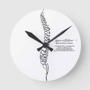 Modern Chiropractic Chiropractor Professional Round Clock