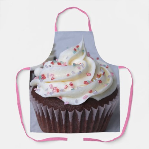 Modern Chocolate Cupcakes Sprinkle Frosting Apron