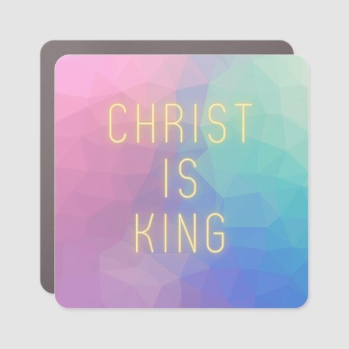 Modern Christ Is King Car Magnet