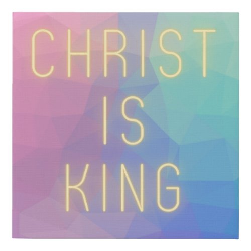 Modern Christ Is King Faux Canvas Print