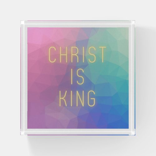 Modern Christ Is King Paperweight